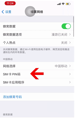 梁河苹果14维修网分享如何给iPhone14的SIM卡设置密码 