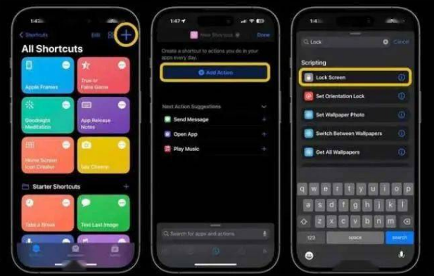 梁河苹果14锁屏维修店分享iPhone14升级iOS16.4后如何创建锁屏快捷方式 